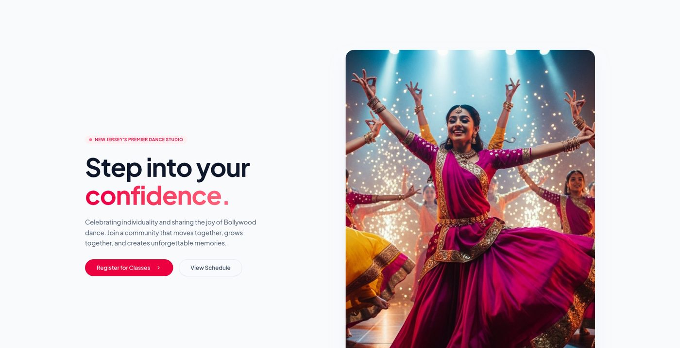 The BollyMoves web application, showing the enrollment landing screen.