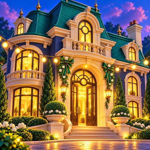 Mingle Manor illuminated mansion icon