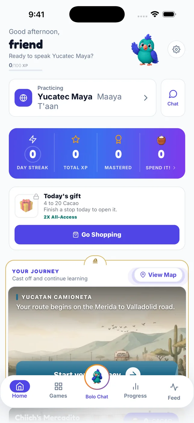 Bolo Latin America · App screen