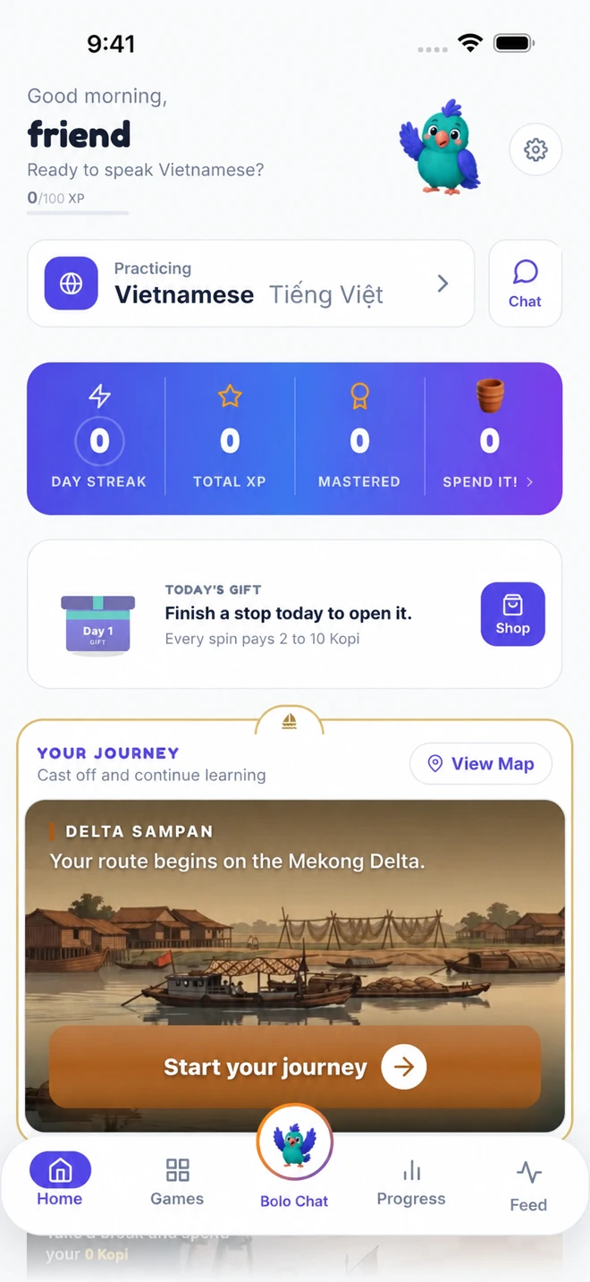 Bolo Southeast Asia · App screen